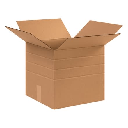 Box, 12 1/2 x 12 1/2 x 12 Multi-Depth 10,8,6" 200# / 32 ECT 25 bdl./ 250 bale