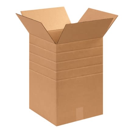 Box, 12 x 12 x 18 Multi-Depth 16,14,12,10" 200# / 32 ECT 25 bdl./ 250 bale