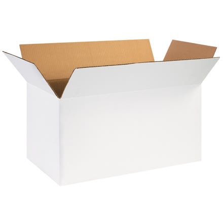 Box, 24 x 12 x 12 White 200# / 32 ECT 25 bdl./ 250 bale