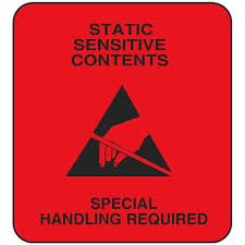 LABELS, 2" x 3", STATIC SENSITIVE CONTENTS..,500/ROLL