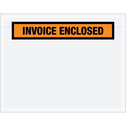7" x 5 1/2" Orange "Invoice Enclosed" Envelopes 1000/Case
