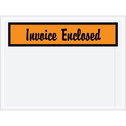 4 1/2" x 6" Ora41.50ge "Invoice Enclosed" Envelopes 1000/Case
