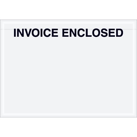 7" x 5" Clear Face "Invoice Enclosed" Envelopes 1000/Case