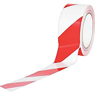 TAPE, STRIPED WARNING, 3"x36 YD 9 MIL, 16/CS, RED/WHITE