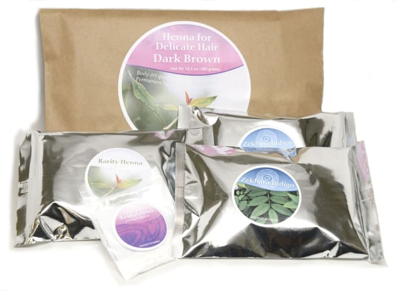 photo of Henna for Delicate Hair Dark  Brown Kit