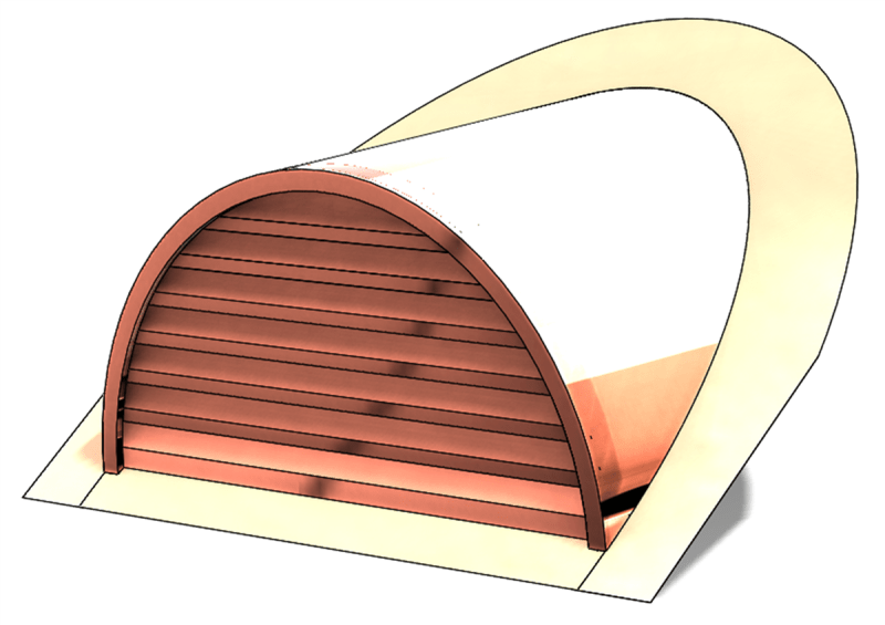 copper roof vent, half round roof vent, half circle roof vent, circle top roof vent, radius roof vent, half round dormer, half round vent, half round roof vent, semi-circle roof vent, eyebrow roof vent, eyebrow vent