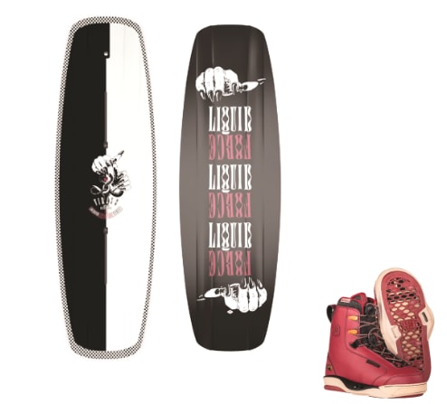 Liquid Force Virago Wakeboard and Vale 4D Bindings Package 2023