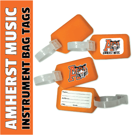 Amherst Music Orange Bag Tag