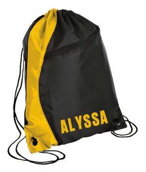 drawstring backpack gold/black