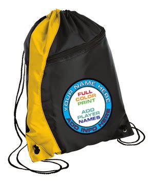 drawstring backpack gold/black