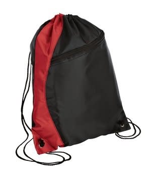 drawstring backpack red/black