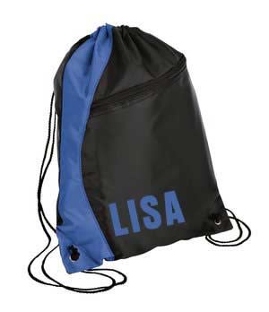 drawstring backpack royal/black