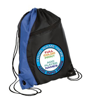 drawstring backpack royal/black