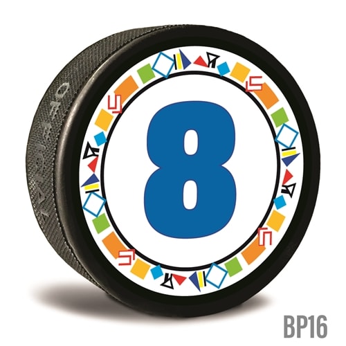 Hockey pucks are printed in vibrant colors with your choice of colors and text. Custom printed hockey puck souvenirs for party guests. It's always nice to let someone leave with a personalized memory.