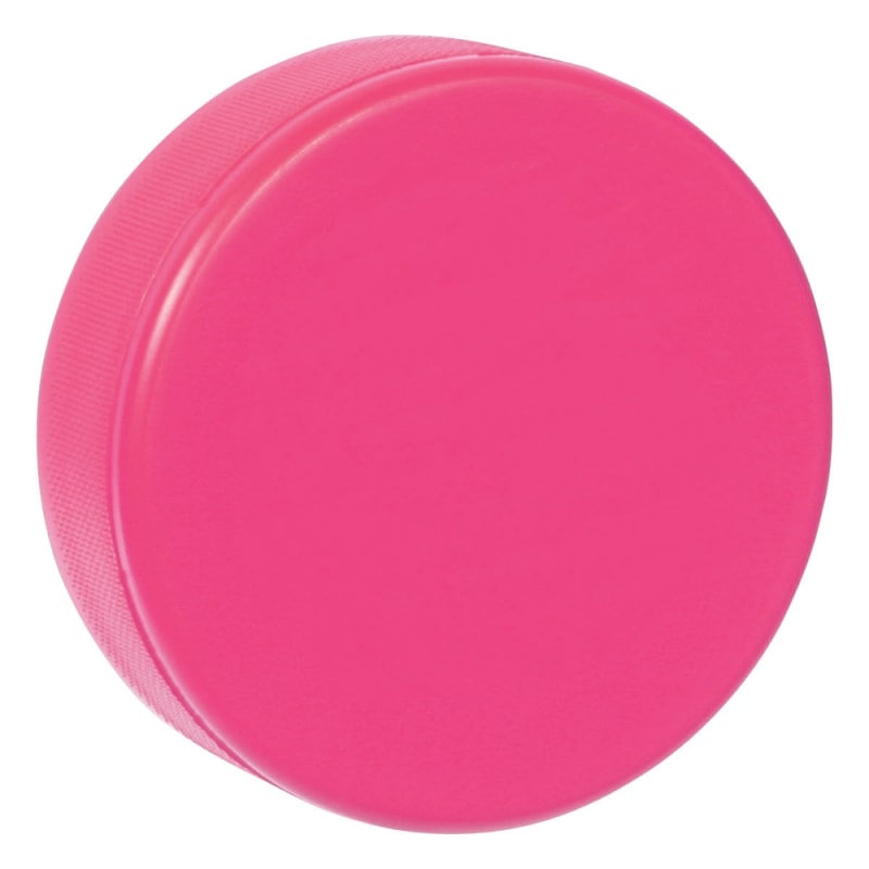 soft hot pink hockey puck foam hockey puck blue hockey puck