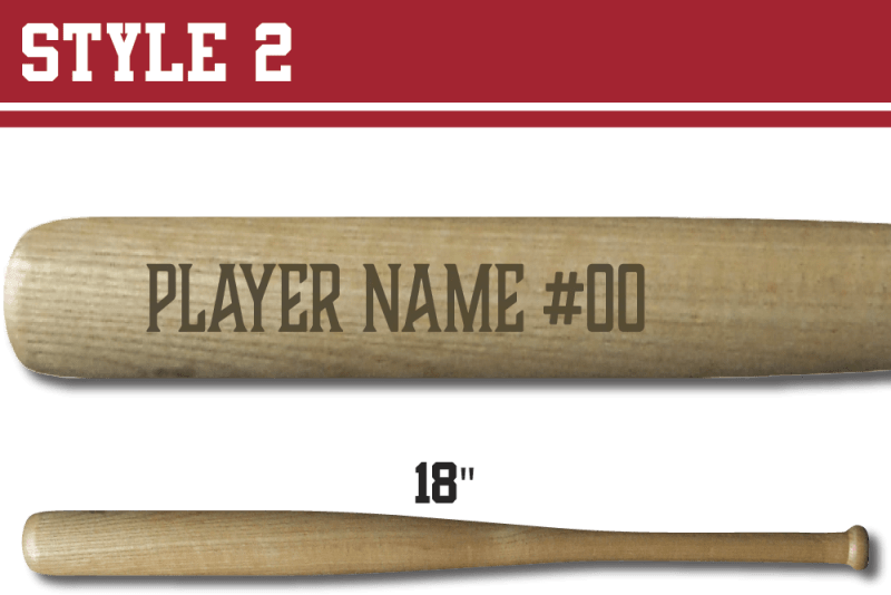 engraved 18" souvenir baseball bat "add a name and number to the bat". Nice baseball gift.
