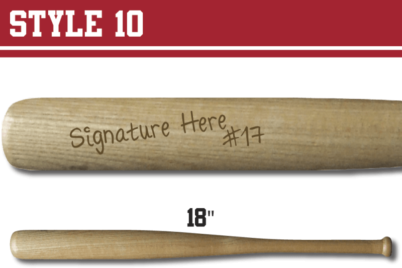 engraved 18" souvenir baseball bat "add your signature"