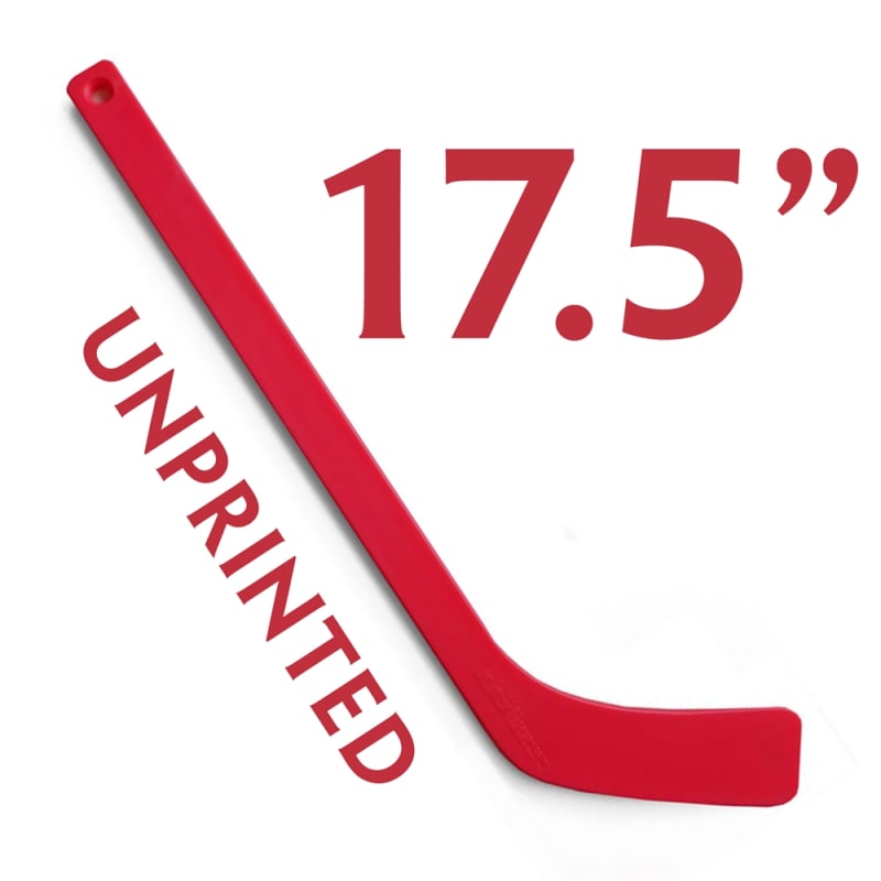 Unprinted red mini hockey sticks made by ministixx. Ministicks.com is the premier retailer of ministixx.