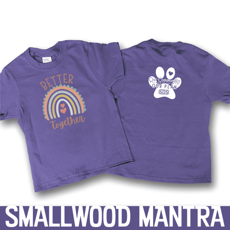 This is a tee shirt that reads Better Together  short sleeve Purple tee shirt