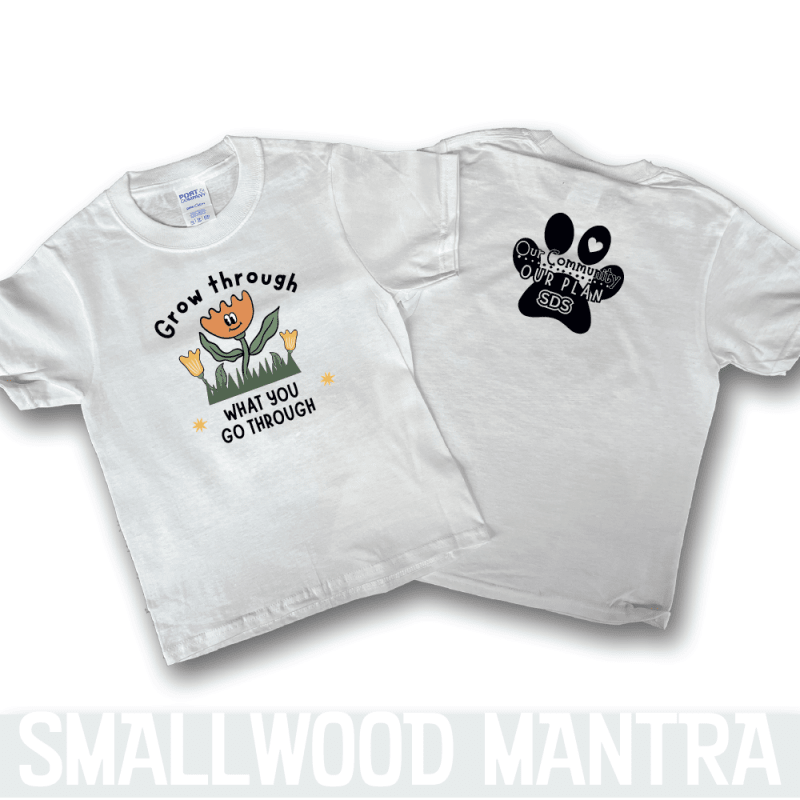 This is a tee shirt that reads Grow Through What You Go Through White tee shirt