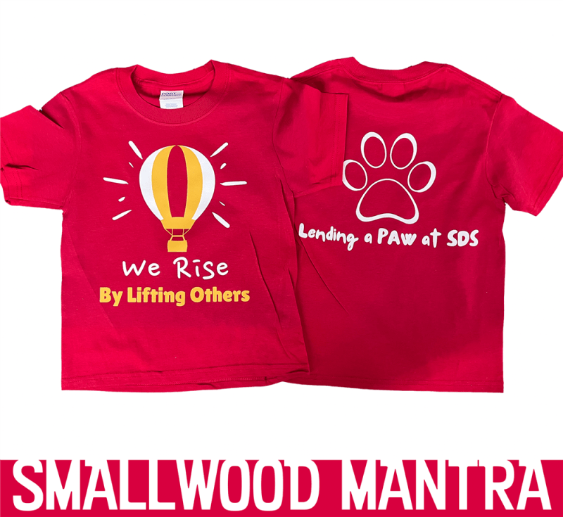 WE RISE BY LIFTING OTHERS  Red Short Sleeve Tee Shirt