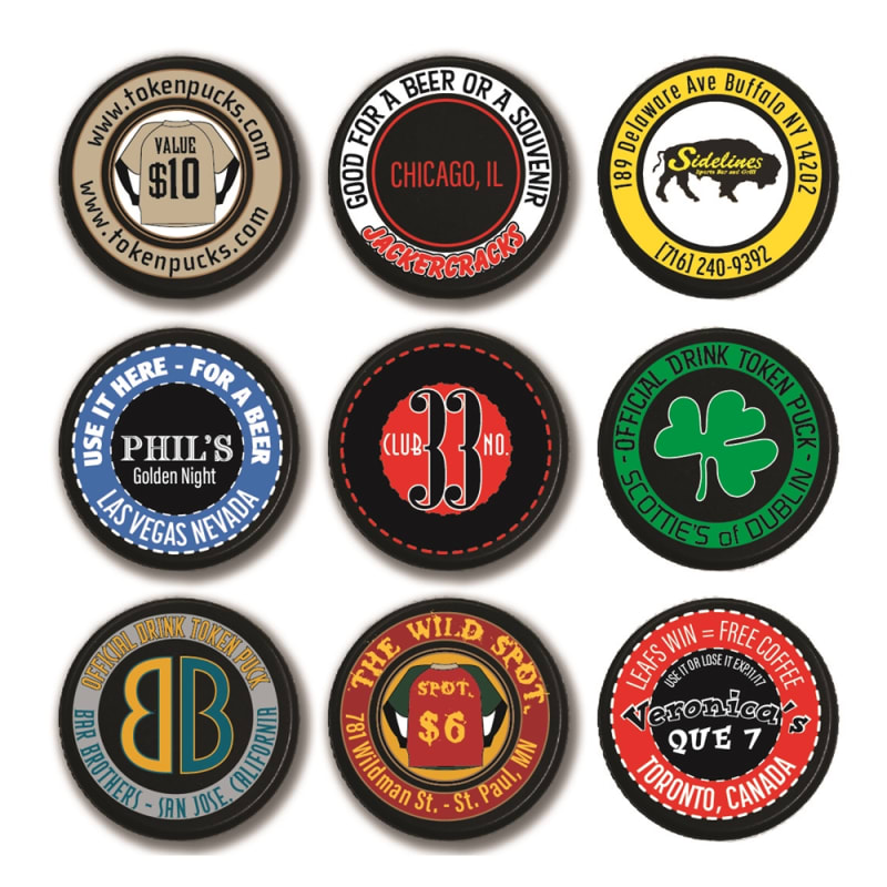 hard rubber hockey puck tokenpuck