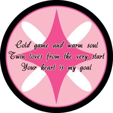 Custom hockey pucks Valentine Puck o1 in the series of Customized Pucks