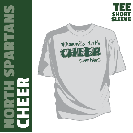 Williamsville North Cheer Tee in color gray.