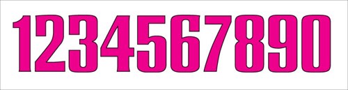 Sport helmet numbers are die cut decals that can be placed on a players helmet to match their jersey number. They are printed in many colors to match the color of the team logo.