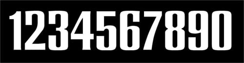 Sport helmet numbers are die cut decals that can be placed on a players helmet to match their jersey number. They are printed in many colors to match the color of the team logo.