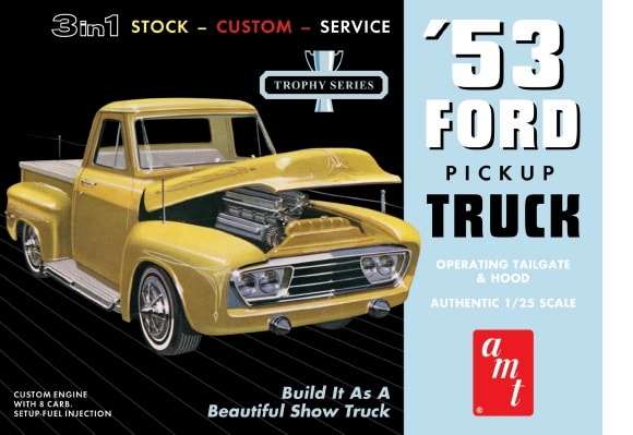 1953 Ford Pickup (1/25) (3'n1) Stock, Custom, Service (fs)