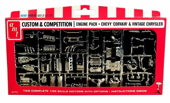 Chrysler and Chevy Corvair Motors Parts Pack (1/25) (fs)