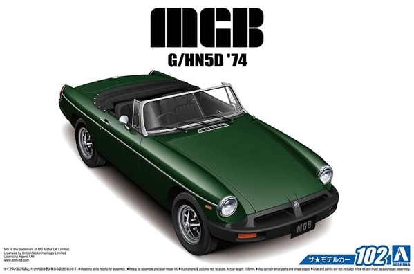 1974 MGB Mk3 G/HN5D 2 Door Convertible Car (1/24) (fs)