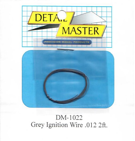 Detail Master Grey Ignition Wire (.012") 2 ft for 1/24 & 1/25