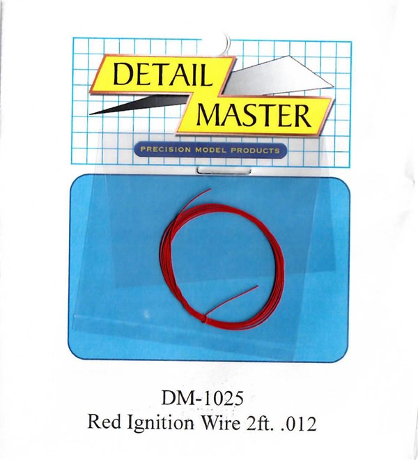 Detail Master Red Ignition Wire (.012") 2 ft for 1/24 & 1/25