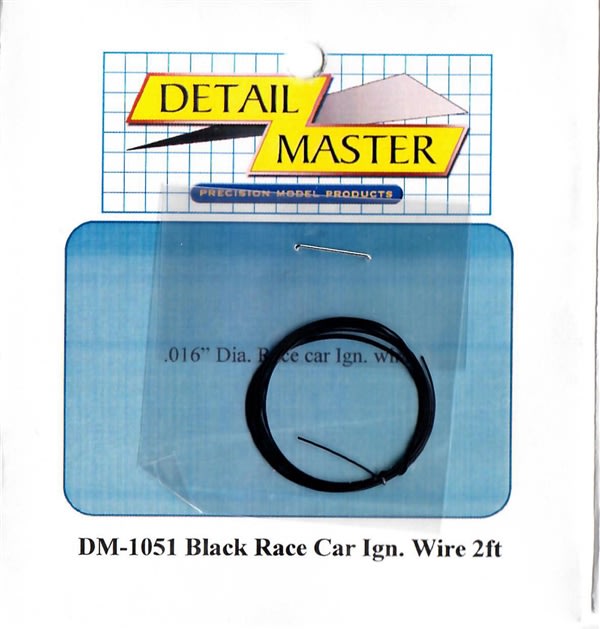 Detail Master Black Race Car Ignition Wire (.016") 2 ft for 1/24 & 1/25