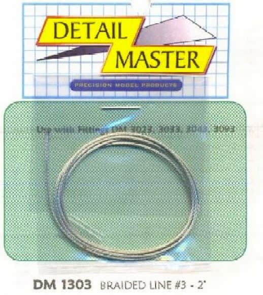 Detail Master Braided Line #3  2 ft (.035") for 1/24 & 1/25