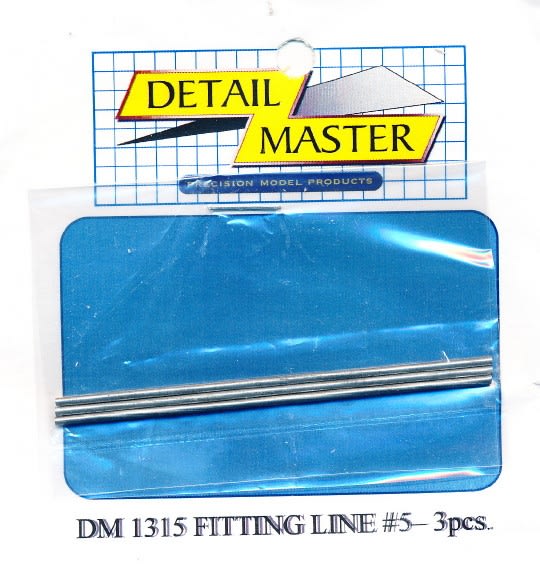 Detail Master Fitting Line #5 (Use with DM-1305) (.060")  3 3" pieces for 1/24 & 1/25