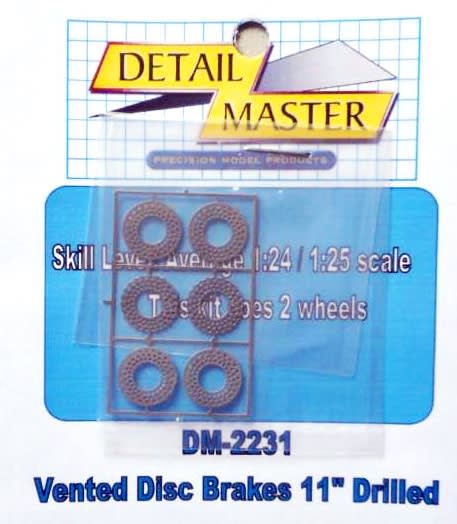 Vented Disc Brakes - Drilled for 1/24 & 1/25 kits (Set of 2)