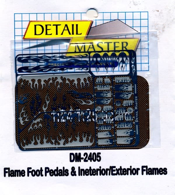 Detail Master Flame Foot Pedals & Interior/Exterior Flames for 1/24 & 1/25