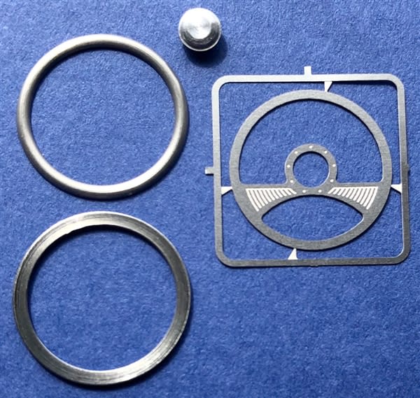 Two Spoke Billet Steering Wheel for 1/24 & 1/25