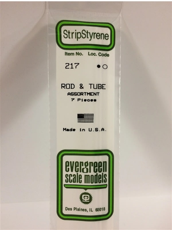Evergreen Scale Models White Polystyrene Rod and Tube Assortment