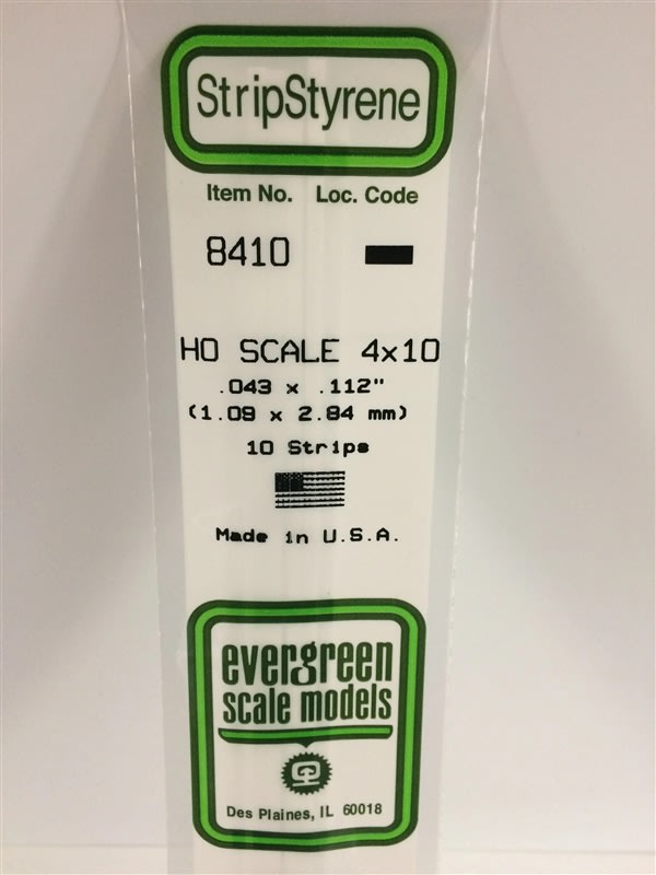 Evergreen Scale Models .043" X .112" Opaque White Polystyrene Strip