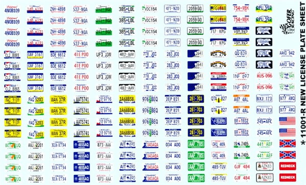 License Plates Decal Sheet Revised (1/25 or 1/24)
