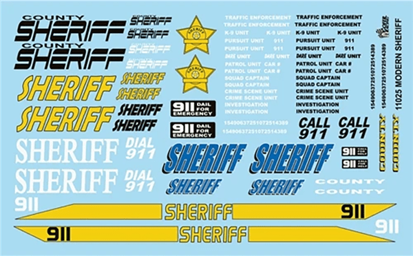 Modern Sheriff Cars Gofer Decals (1/25 or 1/24)