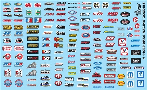 Drag Racing Secondary Sponsors Gofer Racing Decal (1/25 or 1/24)