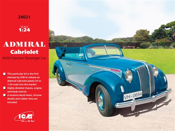 WWII German Admiral Cabriolet Passenger Car