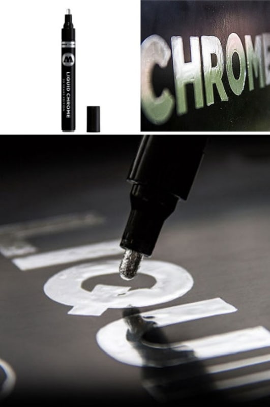 2mm "Medium" Tip Liquid Chrome Mirror Effect Marker