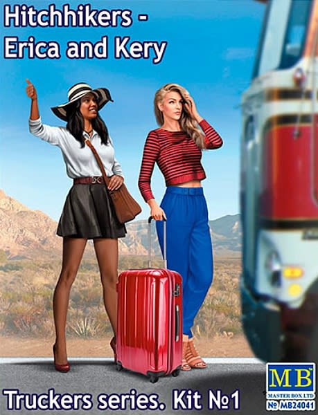 Erica & Kery Hitchiker Girls with Suitcase (1/24)