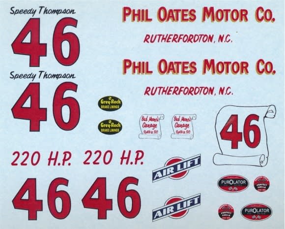 1957 Chevy Speedy Thompson #46 Phil Oates Motor Co (1/25).